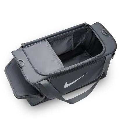 Nike Brasilia Small Duffel - Smoke Grey/Black/White - Image 5