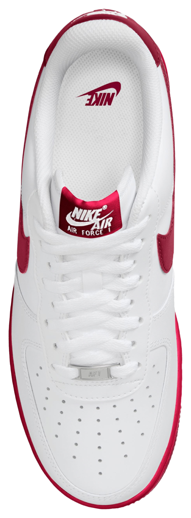 Nike Air Force 1 Low '07 - White/Mtlc Silver/Team Red - Image 3