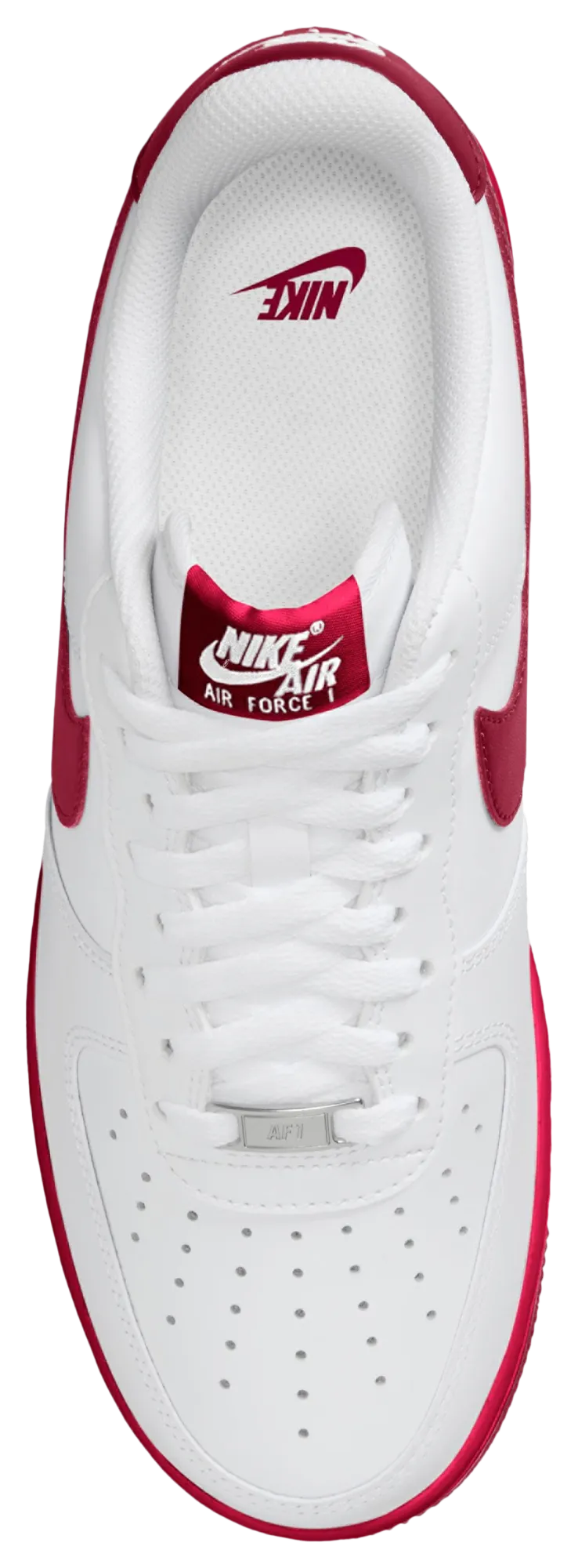 Nike Air Force 1 Low '07 - White/Mtlc Silver/Team Red - Image 3