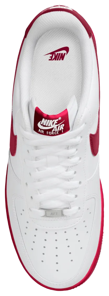 Nike Air Force 1 Low '07 - White/Mtlc Silver/Team Red - Image 3