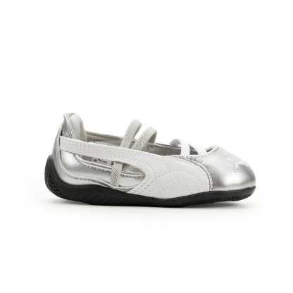 Speedcat Ballet Metallic Toddlers' Shoes - Ash Gray-PUMA White - 7