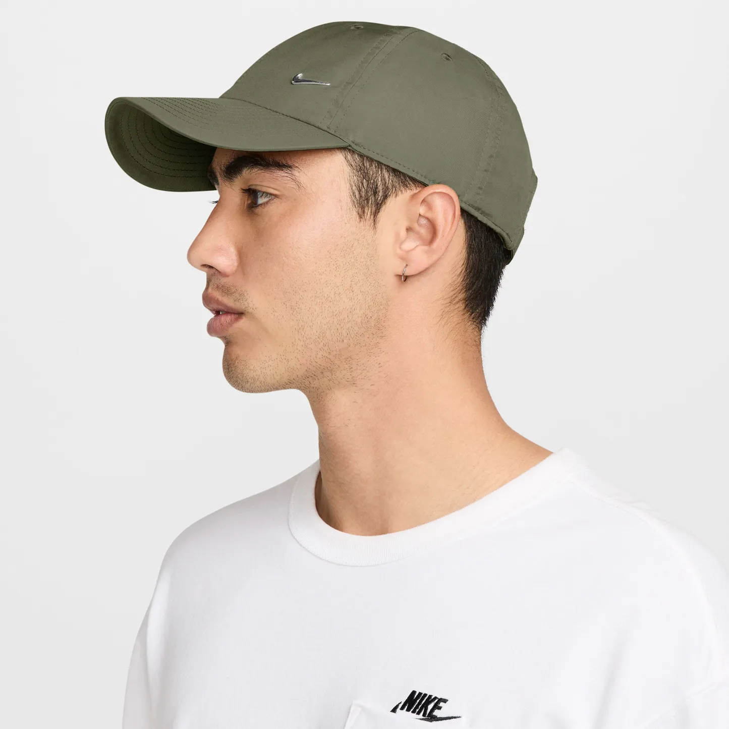 Nike Dri-FIT Club Cap - Metallic Silver/Medium Olive - Image 3