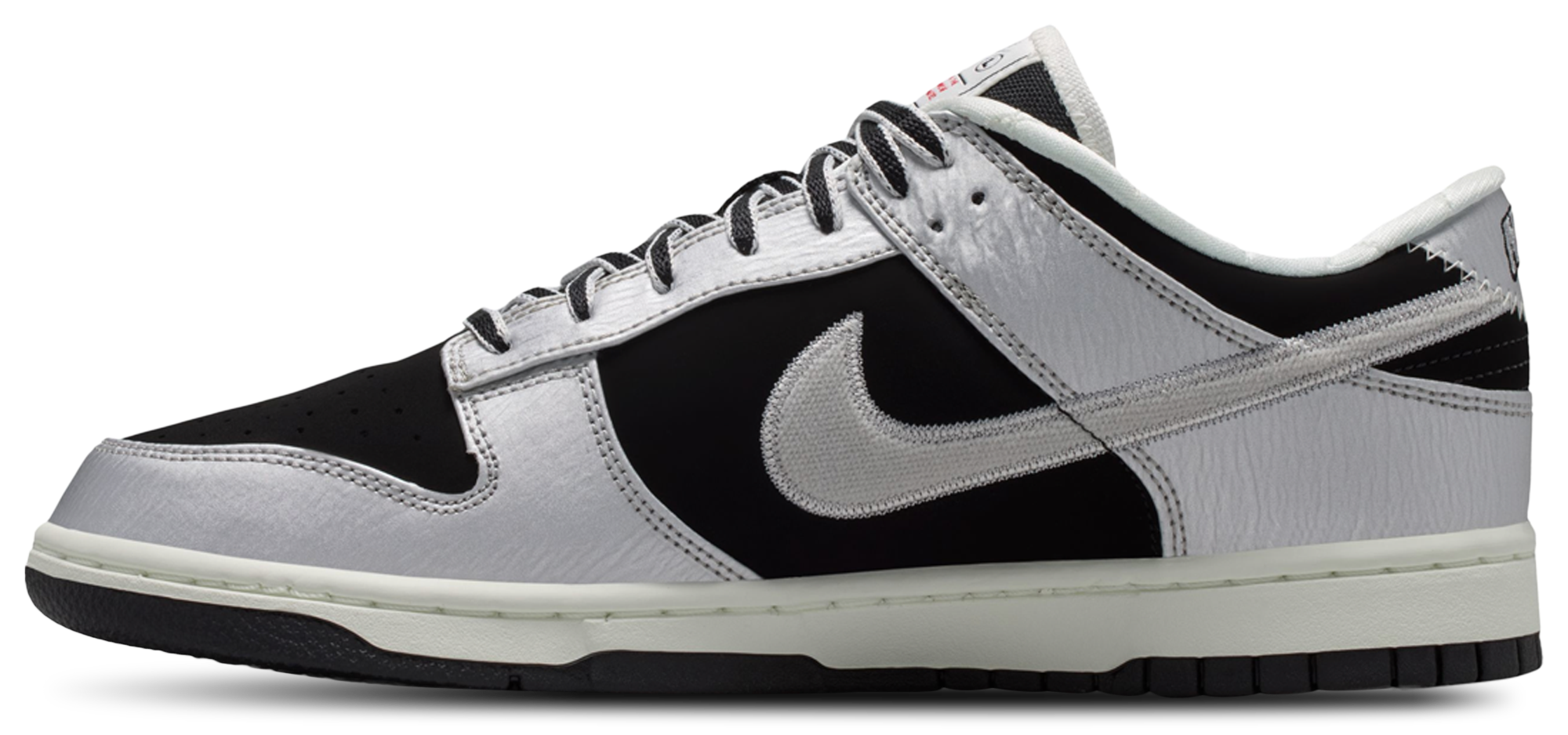 Nike Dunk Low - Black/Silver/Red - Image 2