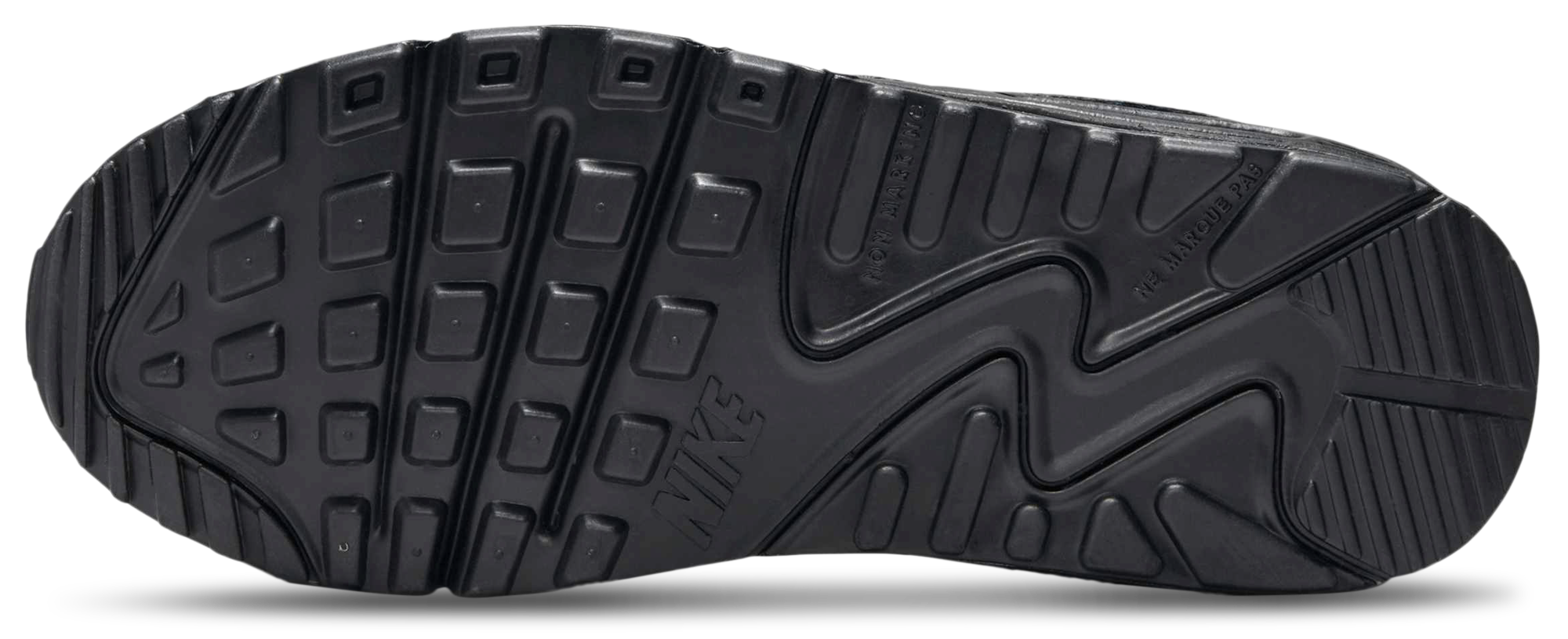 Nike Air Max 90 童款 - Black/Black/White - Image 5