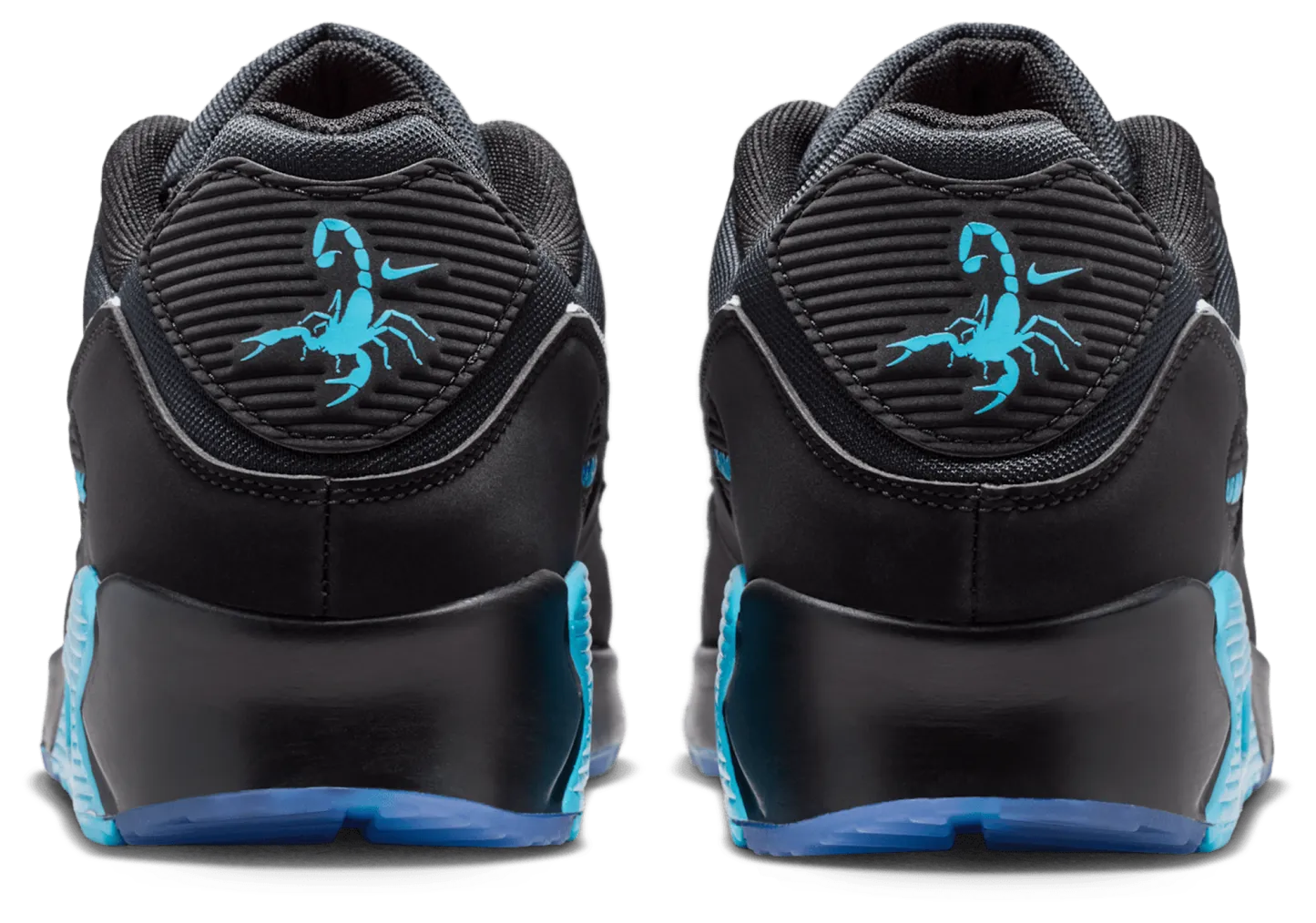 Nike Air Max 90 Premium Treble - Black/Chrome/Gamma Blue - Image 3