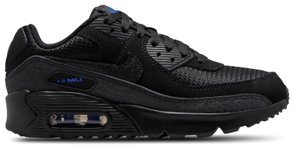 Nike Air Max 90 FL1 童款 - Black/Dk Smoke Gray/Old Royal - Image 1