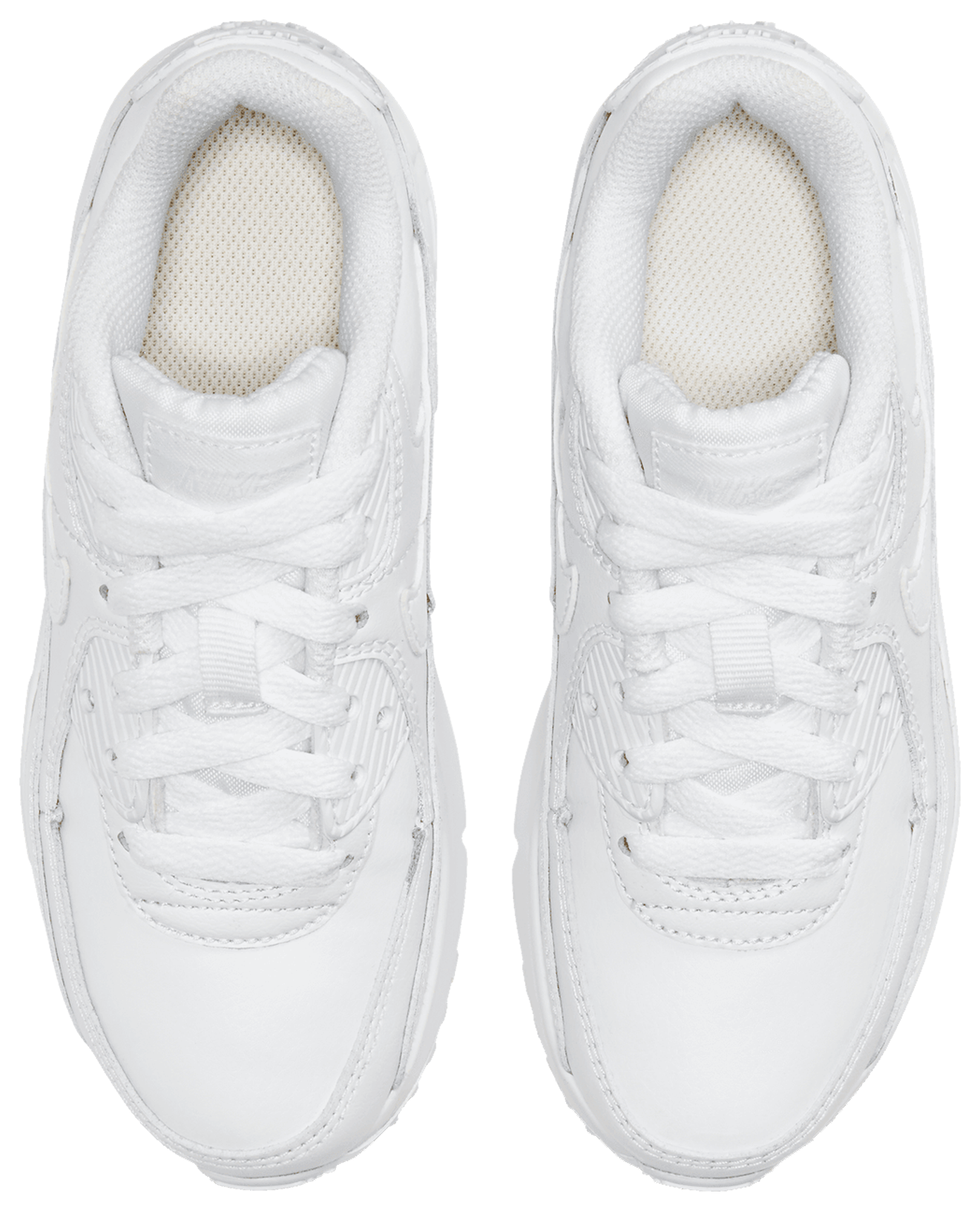 Nike Air Max 90 童款 - White/White/Metallic Silver - Image 4