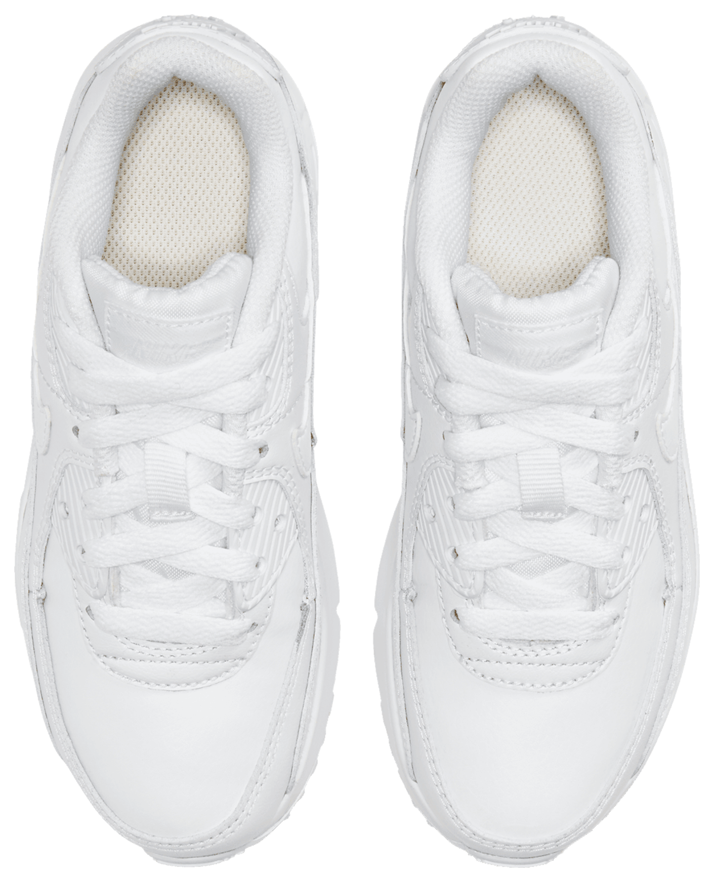 Nike Air Max 90 童款 - White/White/Metallic Silver - Image 4