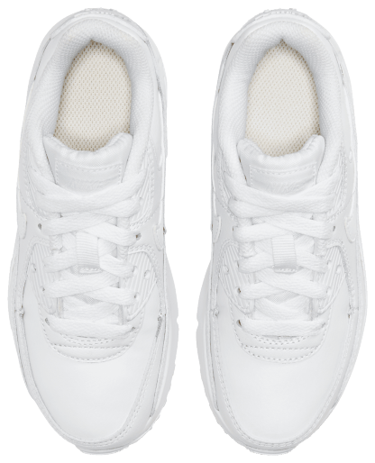 Nike Air Max 90 童款 - White/White/Metallic Silver - Image 4