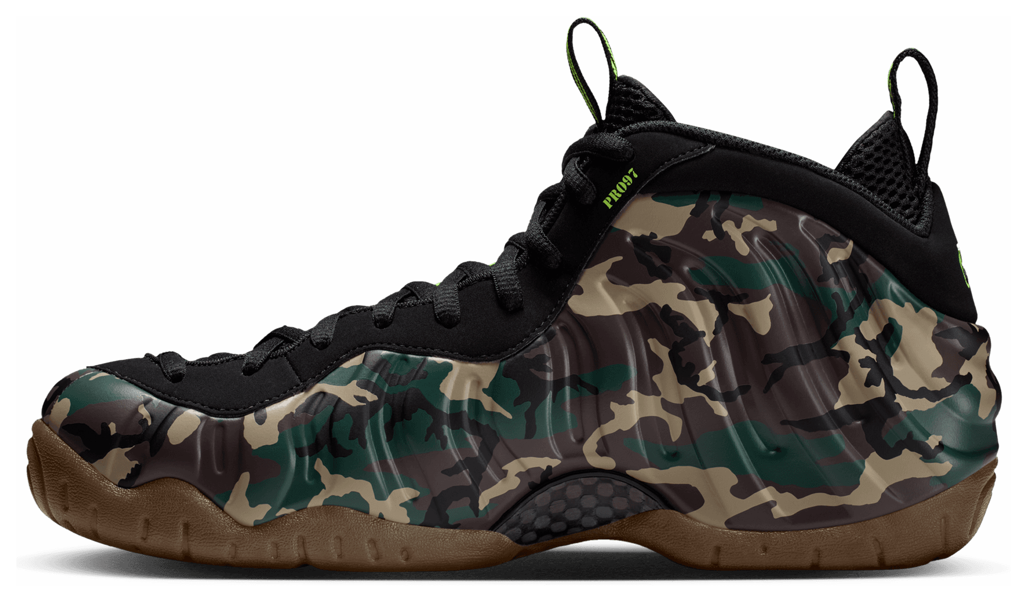 Nike Air Foamposite Pro - Black/Green - Image 2