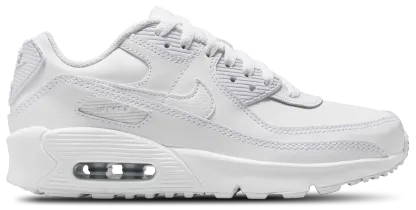 Nike Air Max 90 童款 - White/White/Metallic Silver - Image 1