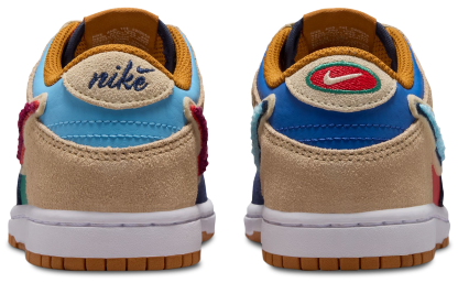Nike Dunk Low 童款 - Blue/Red - Image 5