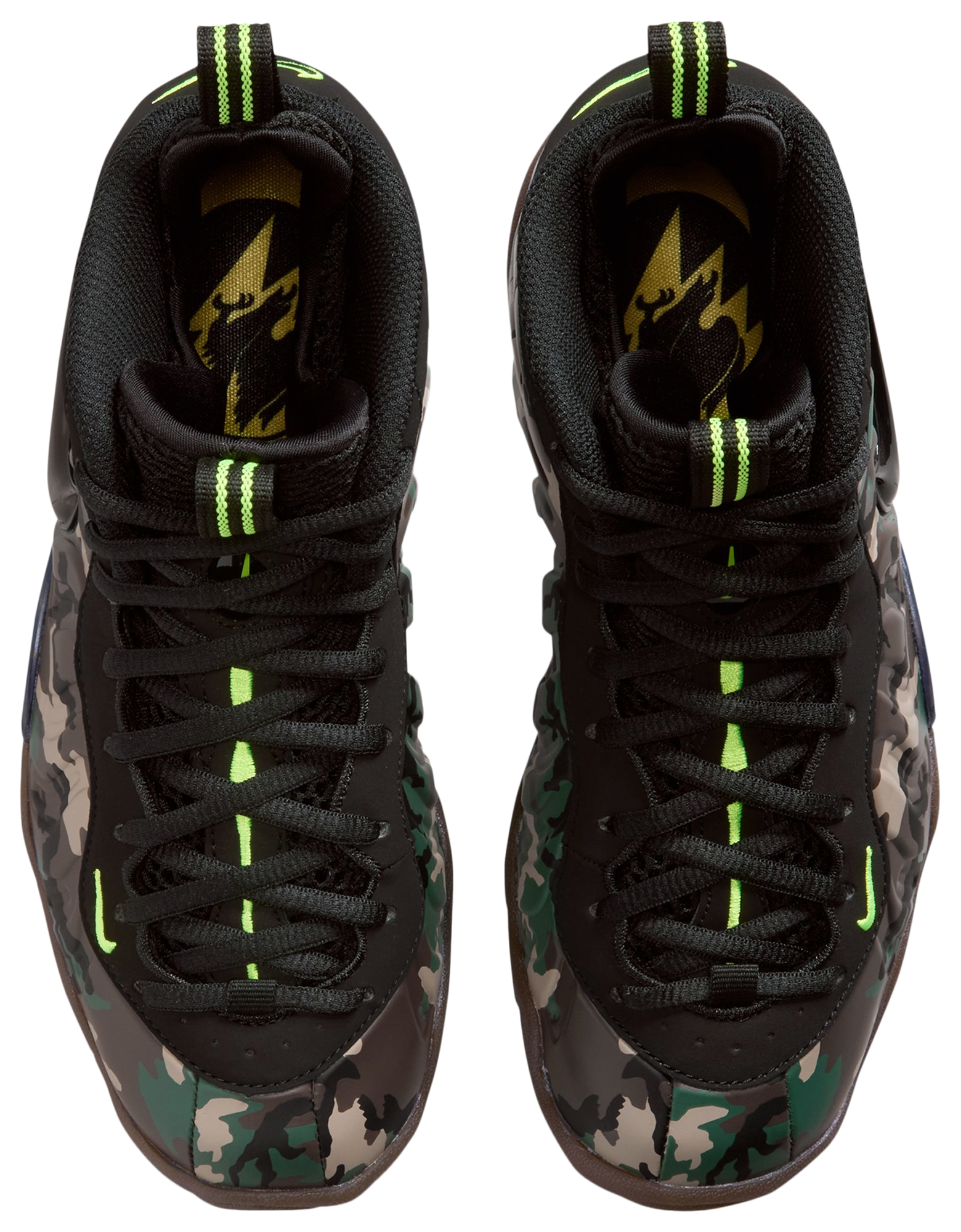 Nike Little Posite Pro 童款 - Black/Green - Image 4