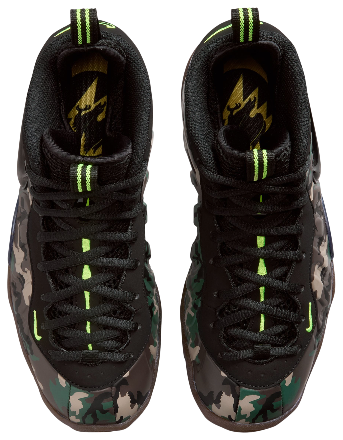 Nike Little Posite Pro 童款 - Black/Green - Image 4