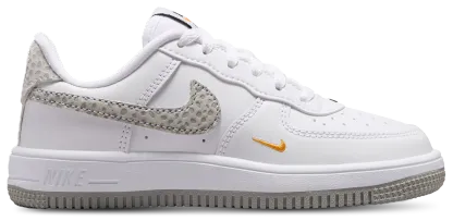 Nike Air Force 1 Low 童款 - Grey/White/Orange - Image 1