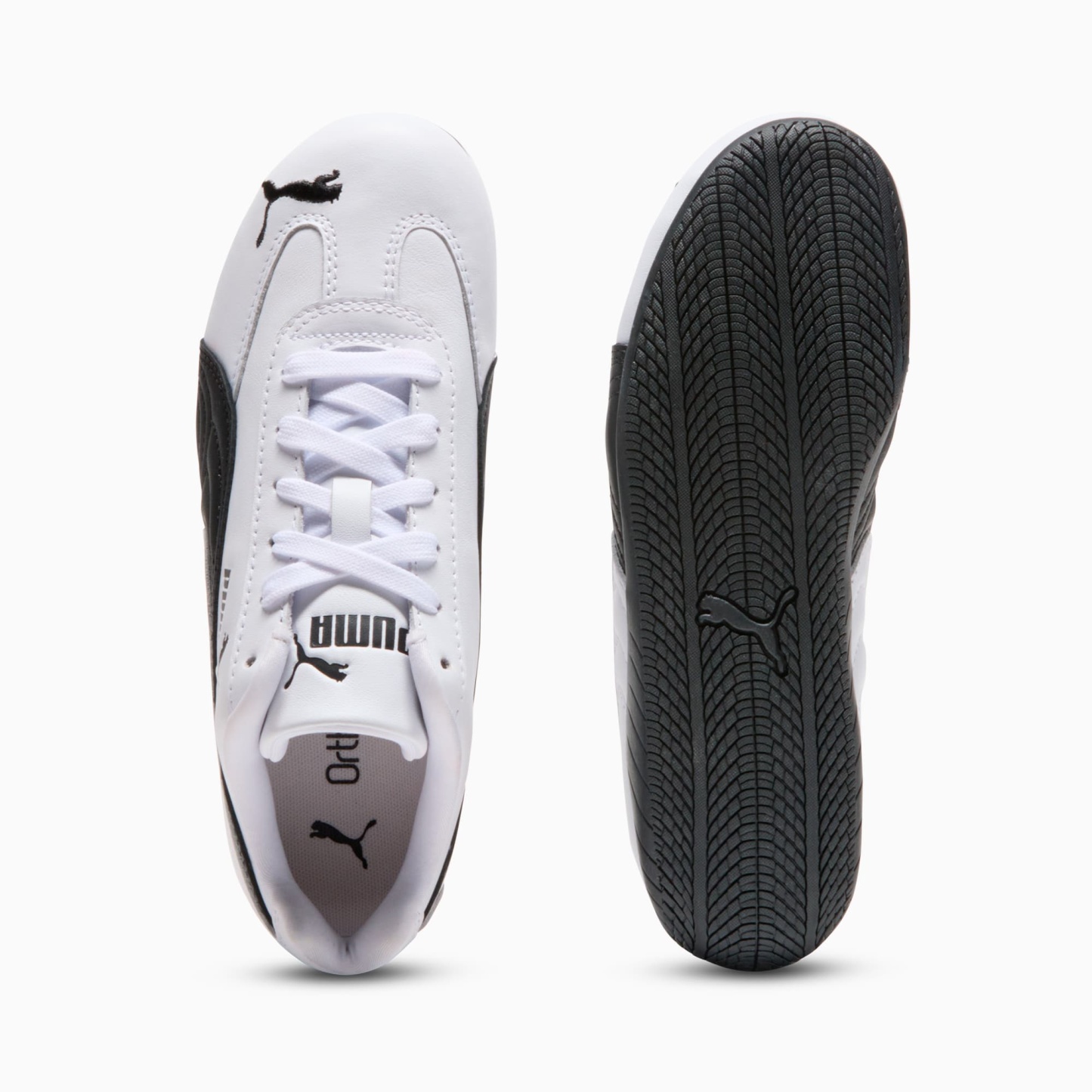 Speedcat Leather Big Kids' Sneakers - PUMA White-PUMA Black - 6