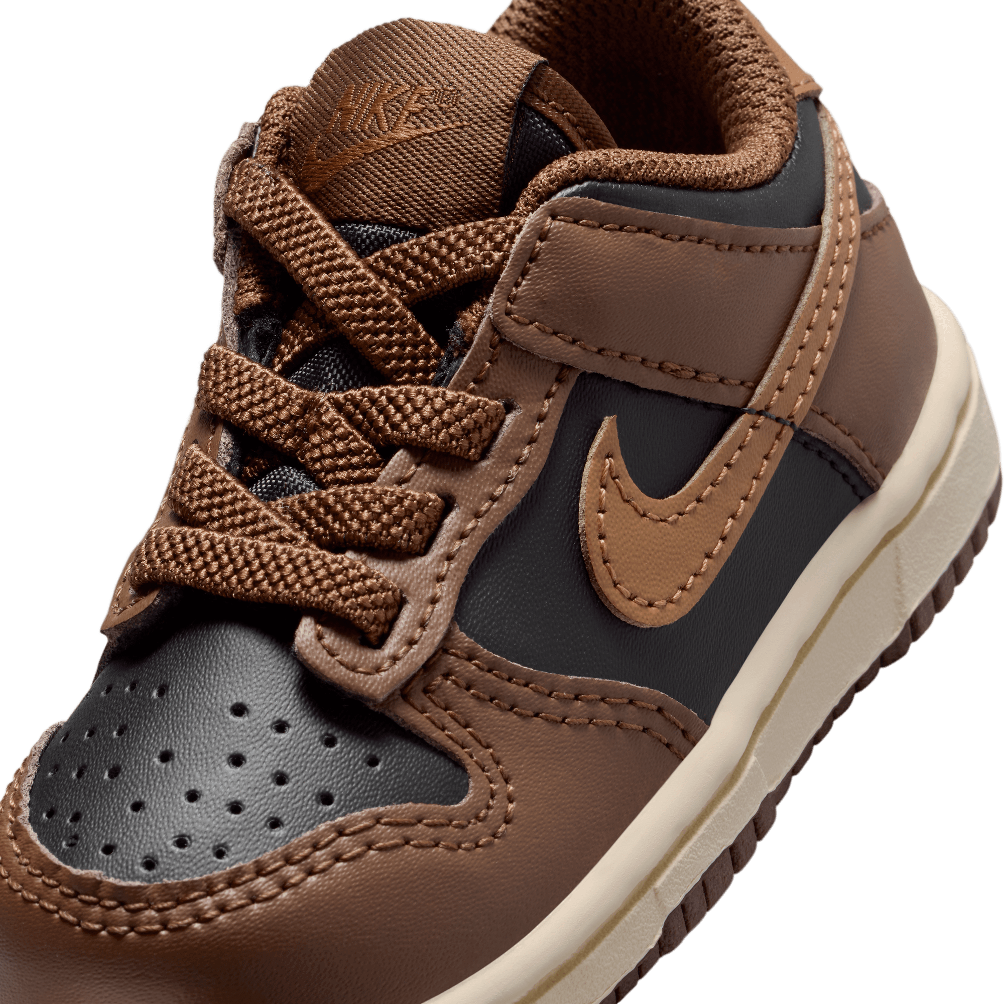 Nike Dunk Low 童款 - Brown/Black - Image 7