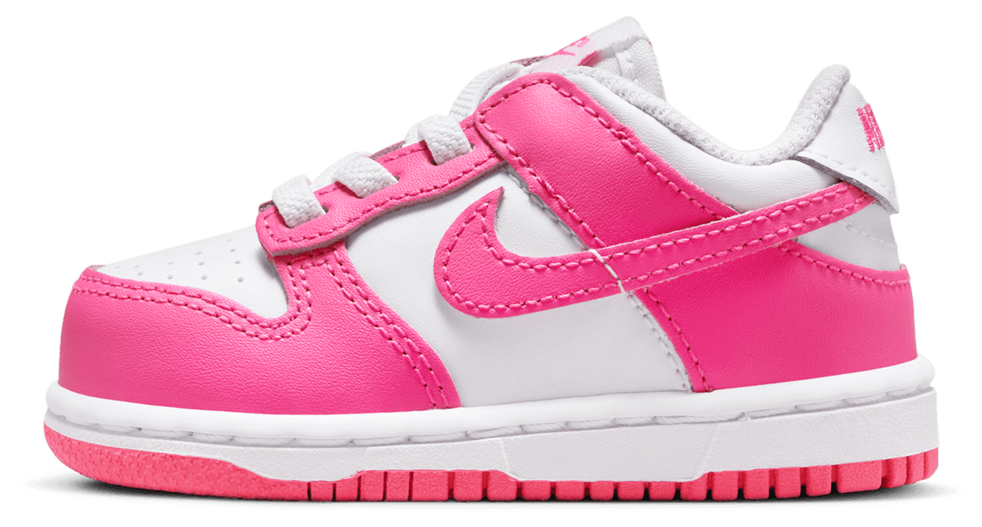 Nike Dunk Low 童款 - Laser Fuchsia/White - Image 8