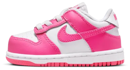 Nike Dunk Low 童款 - Laser Fuchsia/White - Image 8