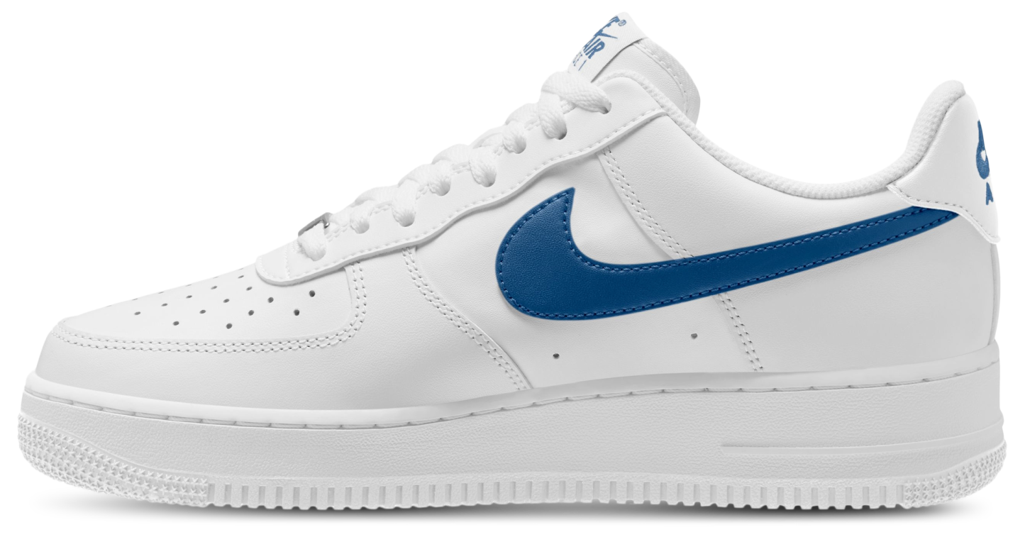Nike Air Force 1 Low '07 - White/Blue - Image 2