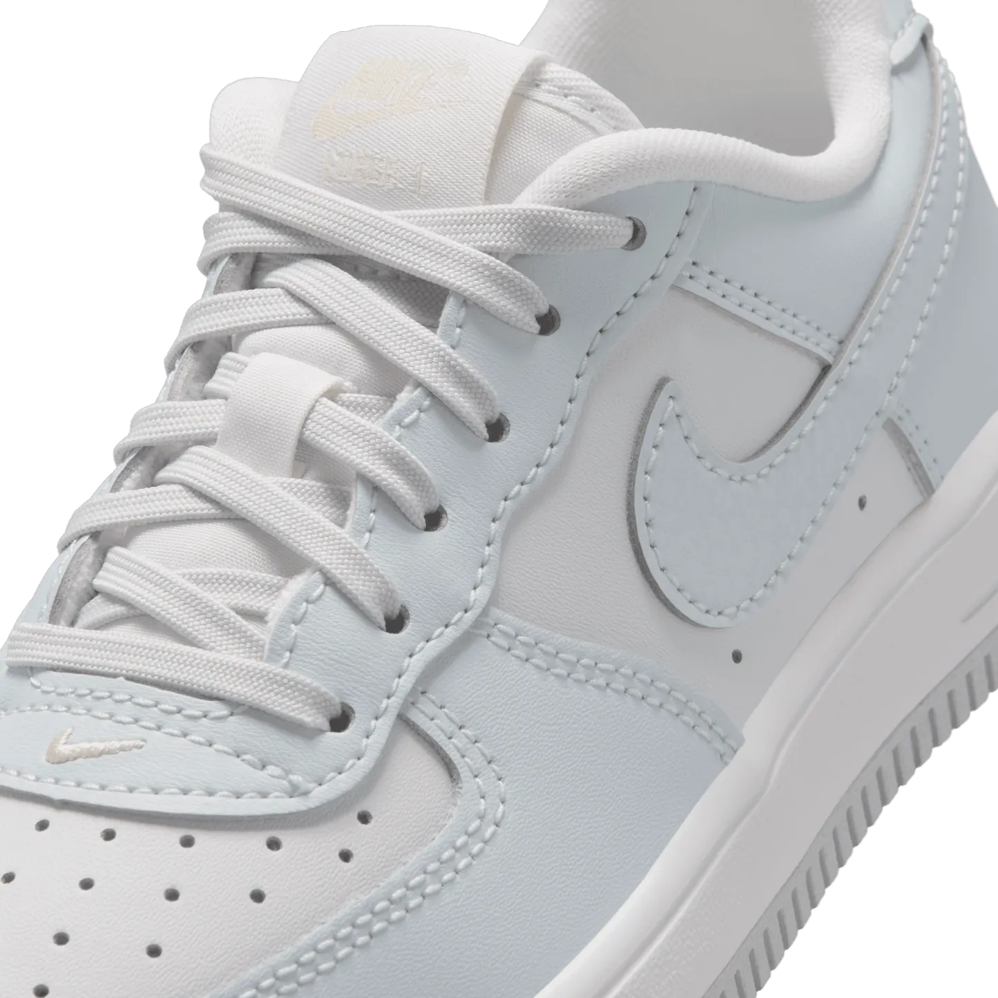 Nike Air Force 1 Low Lace 童款 - Alabaster/Platinum Tint/Aura - Image 7