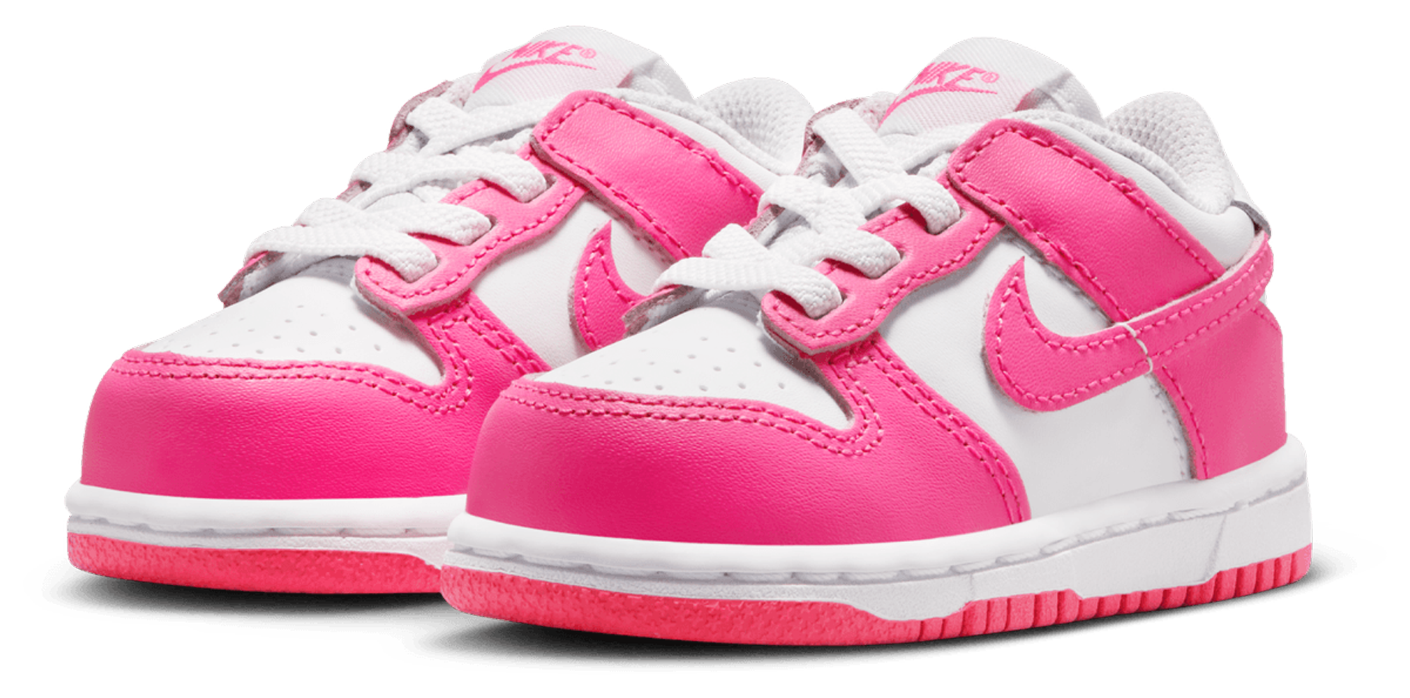 Nike Dunk Low 童款 - Laser Fuchsia/White - Image 6