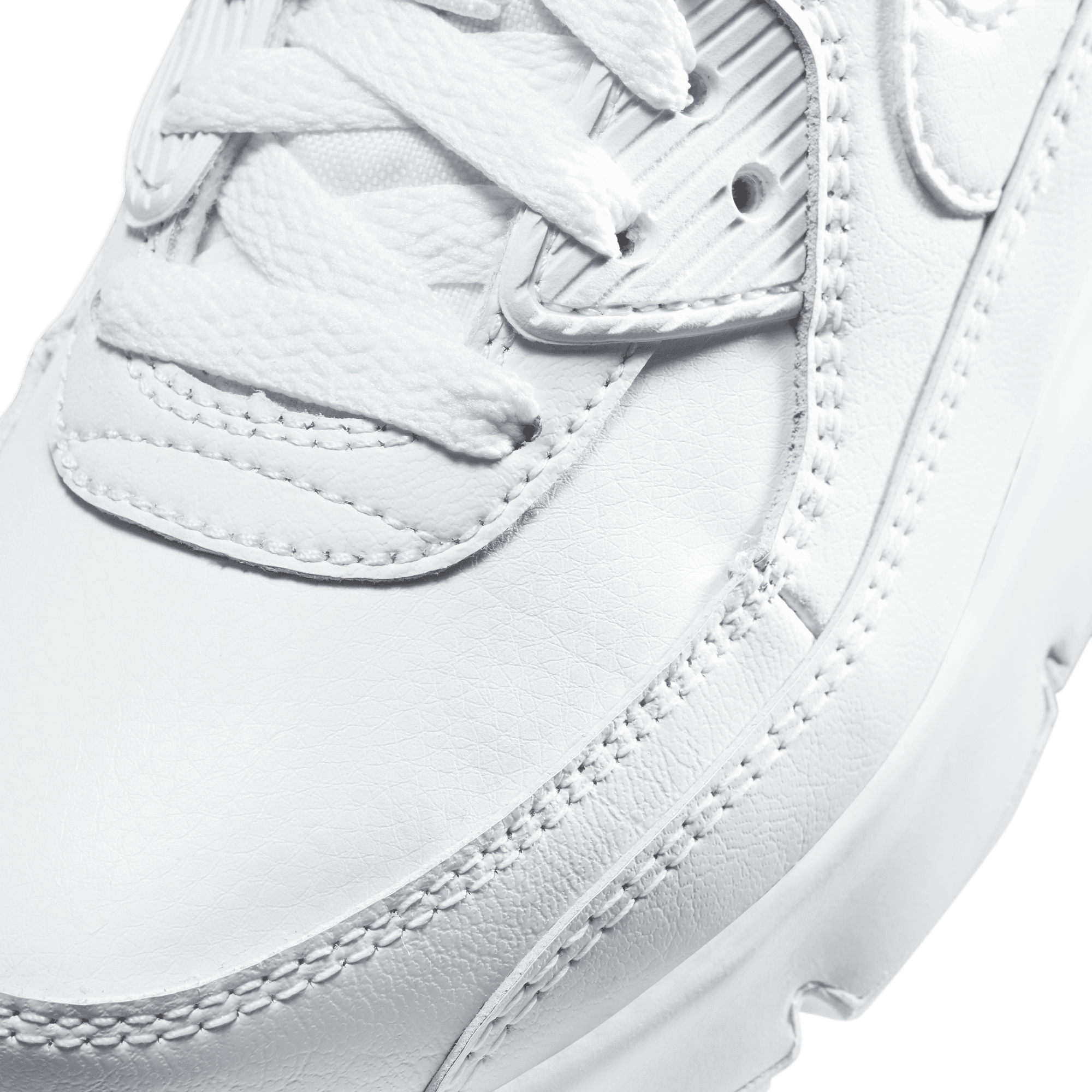 Nike Air Max 90 童款 - White/White/Metallic Silver - Image 6