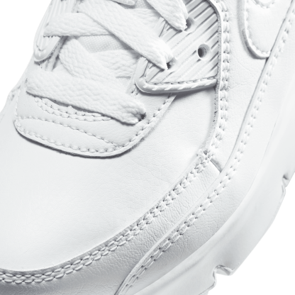 Nike Air Max 90 童款 - White/White/Metallic Silver - Image 6