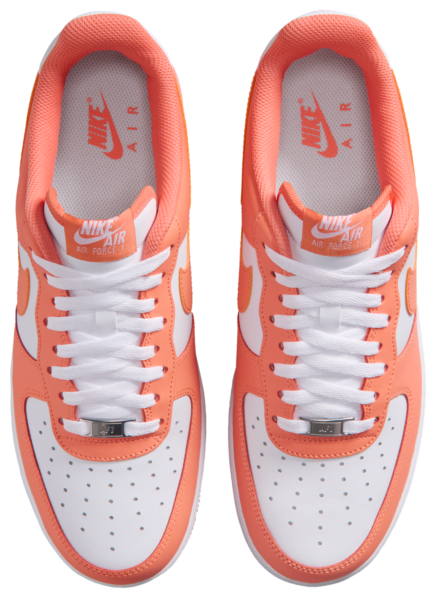 Nike Air Force 1 Low '07 - White/White/Orange Frost - Image 4