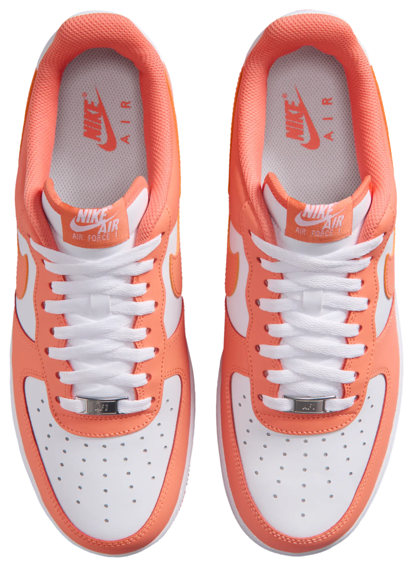 Nike Air Force 1 Low '07 - White/White/Orange Frost - Image 4