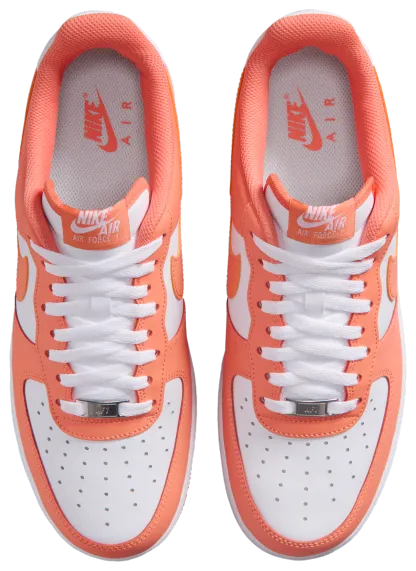 Nike Air Force 1 Low '07 - White/White/Orange Frost - Image 4