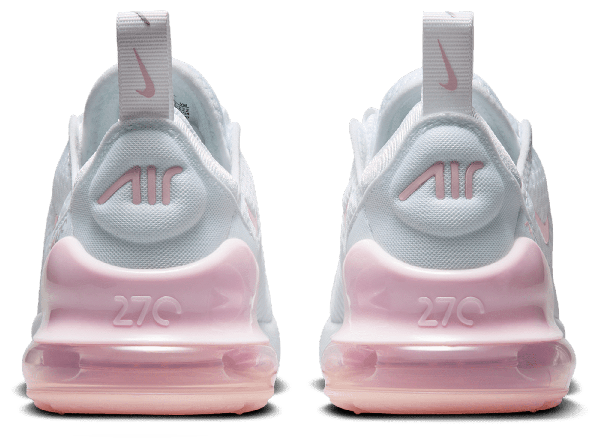 Nike Air Max 270 童款 - White/Pink Foam/Lt Smoke Grey - Image 3