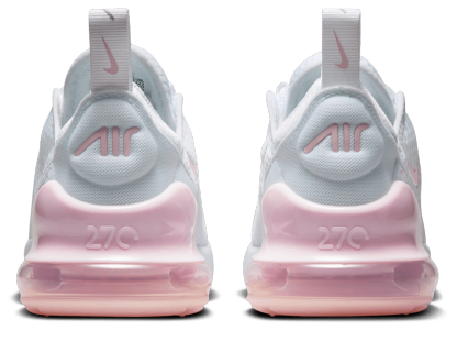 Nike Air Max 270 童款 - White/Pink Foam/Lt Smoke Grey - Image 3