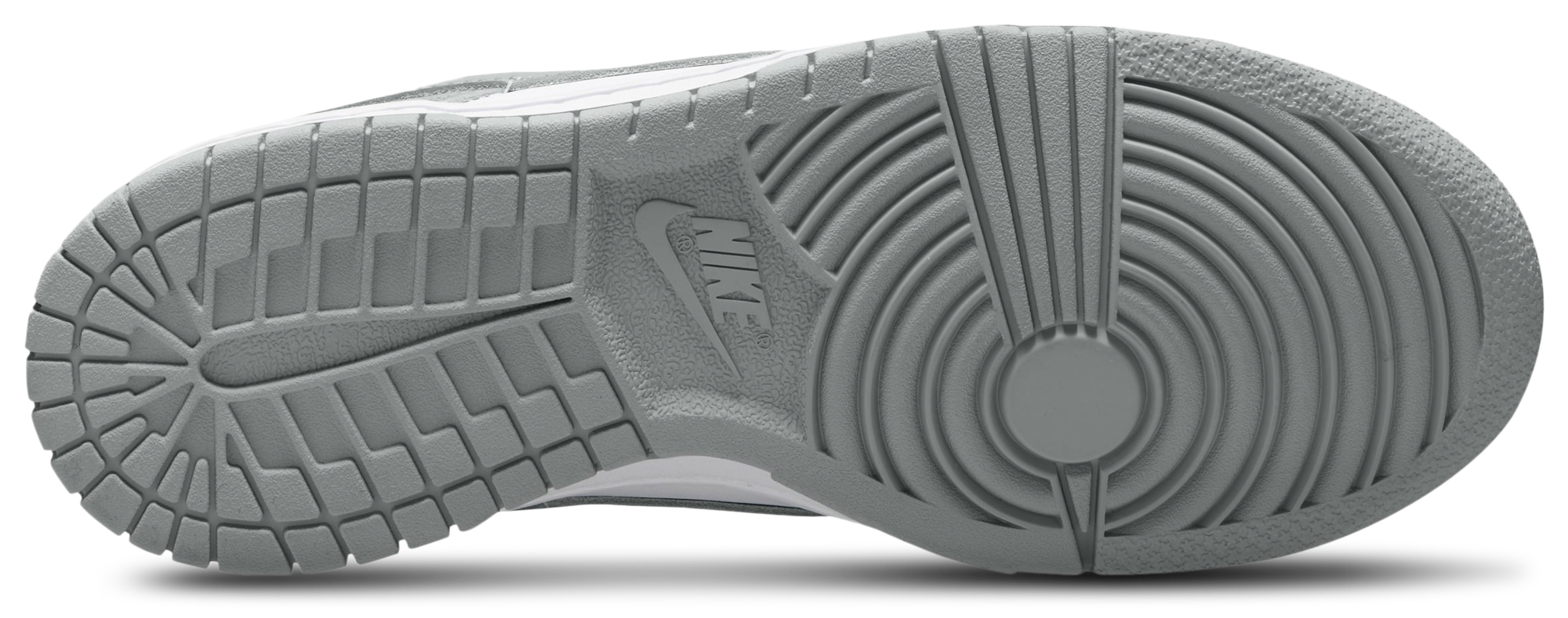 Nike Dunk Low - Kids - White/White/Light Smoke Grey - Image 4