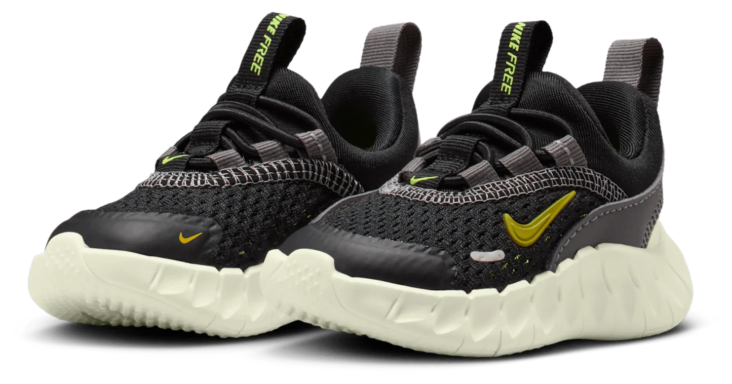 Nike Free Ride 童款 - Black/Saffron Quartz/Pencil Point - Image 6