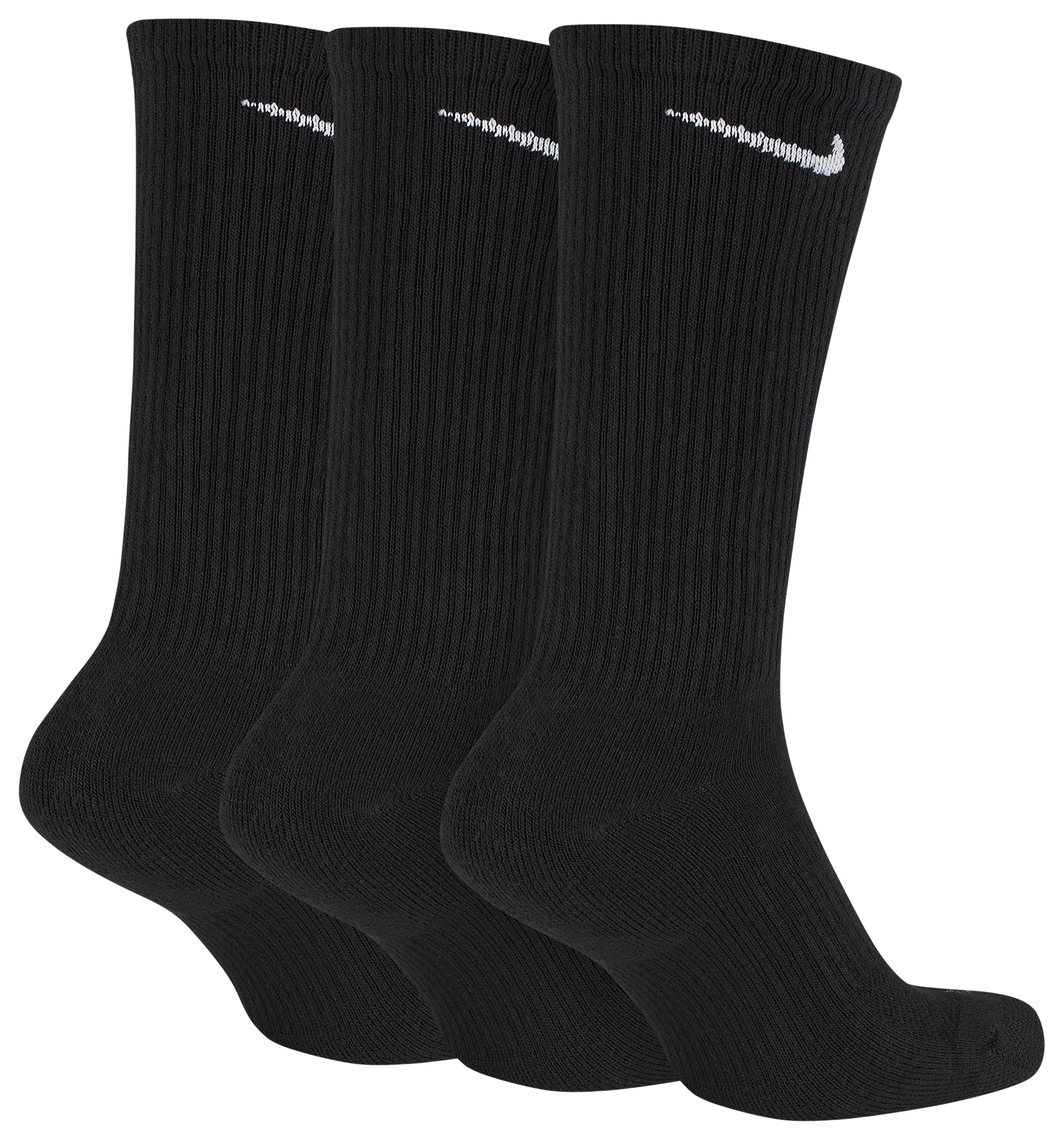 Nike 3 Pack Dri-FIT Plus Crew Socks - Black/White - Image 3