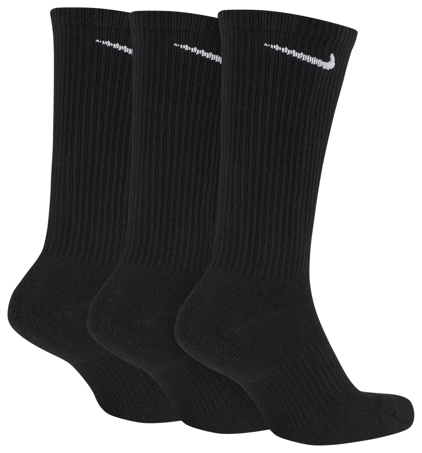 Nike 3 Pack Dri-FIT Plus Crew Socks - Black/White - Image 3