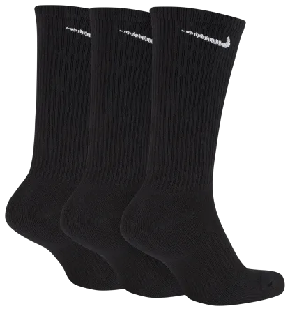 Nike 3 Pack Dri-FIT Plus Crew Socks - Black/White - Image 3