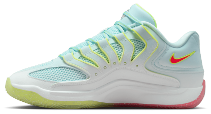 Nike KD18 PRM - White/Glacier Blue/Volt - Image 2