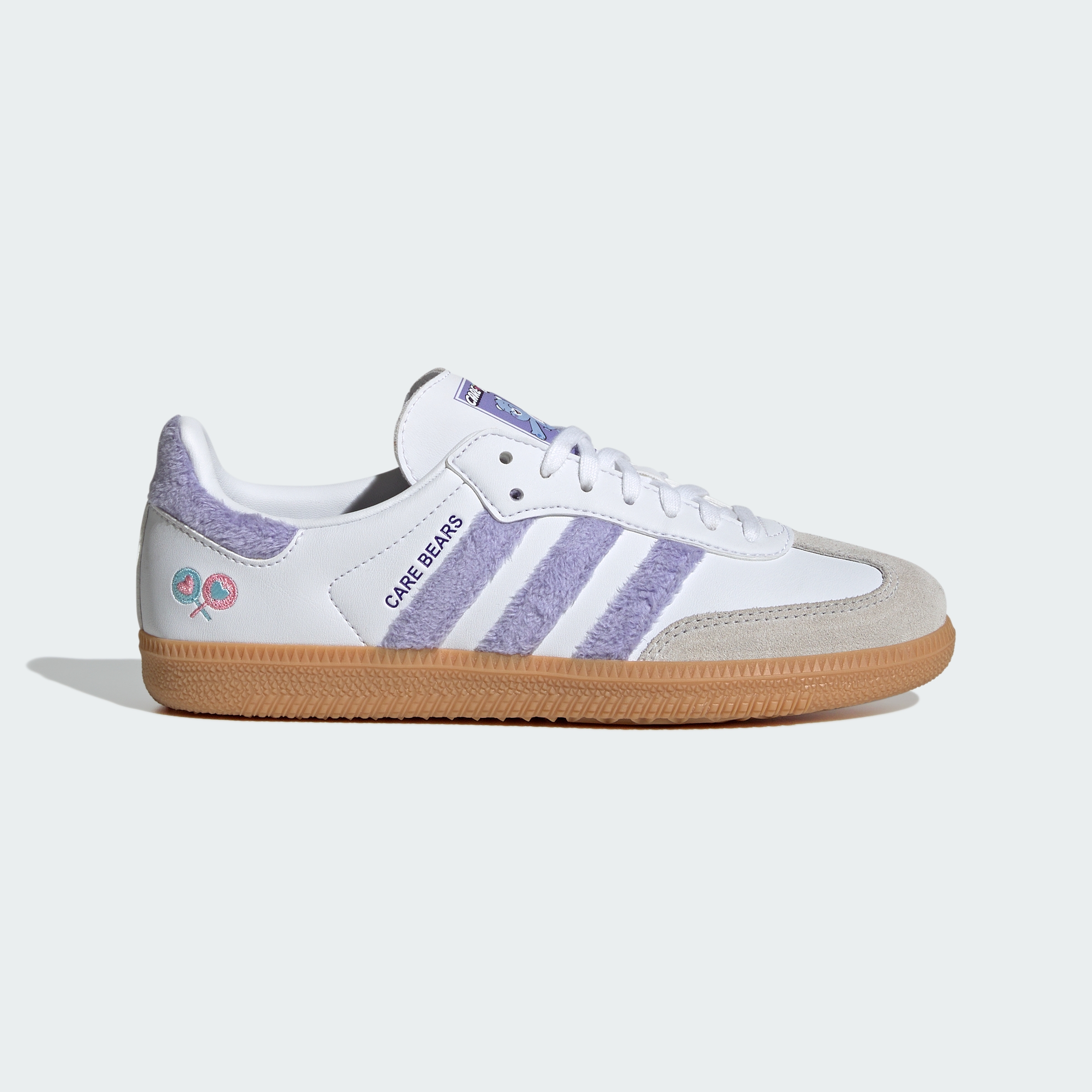 adidas ADIDAS CARE BEARS SAMBA OG SHOES - Light Purple / Cloud White / Blue Dawn - View 3