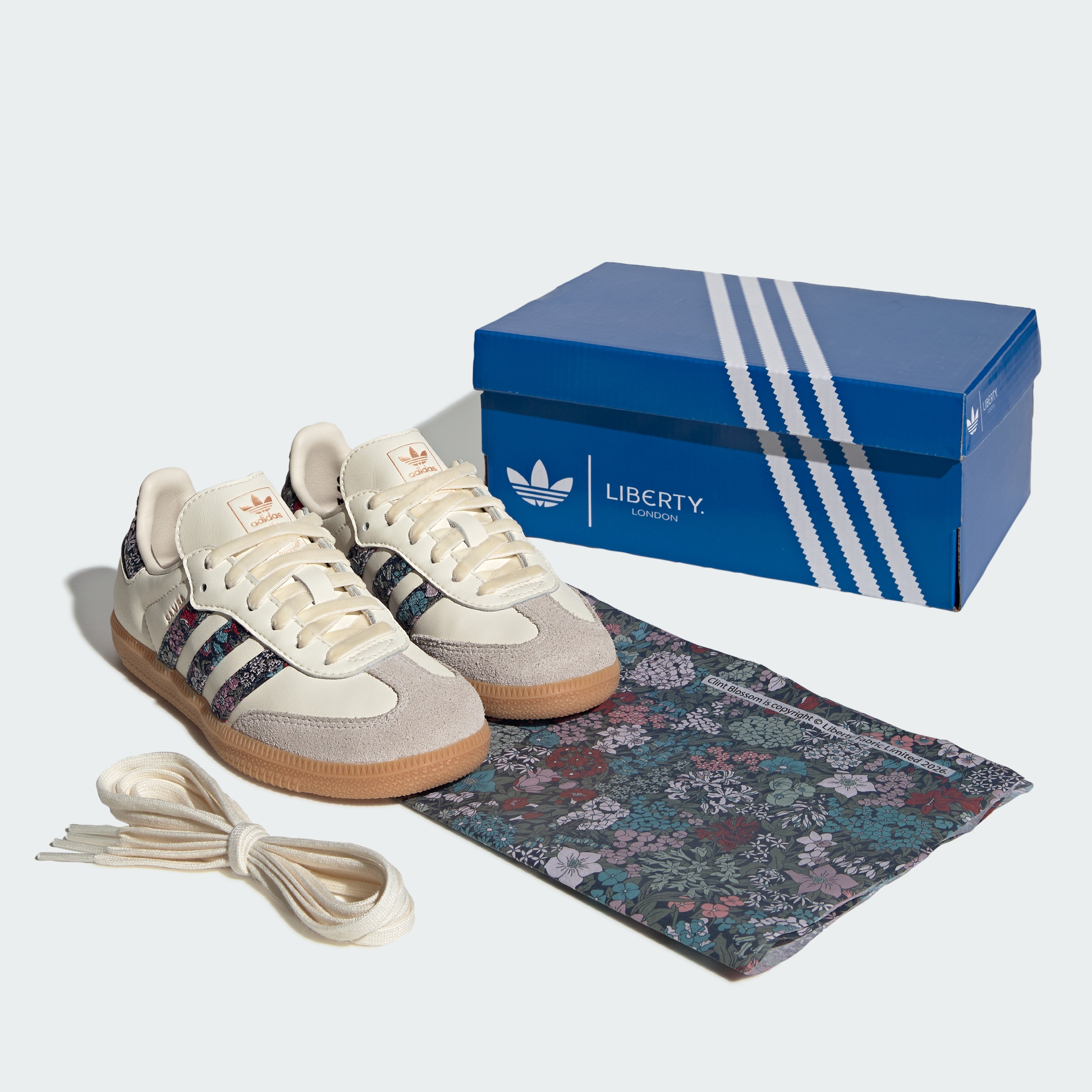 adidas ADIDAS LIBERTY SAMBA OG LACE SHOES - Cream White / Supplier Colour / Talc - View 2