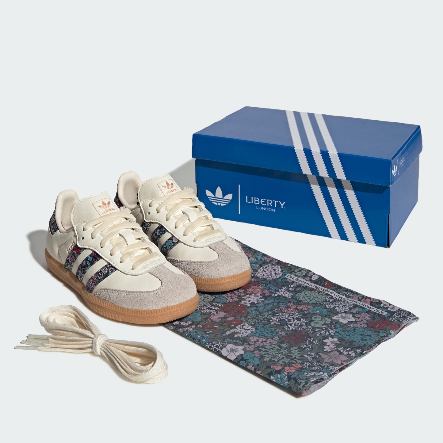 adidas ADIDAS LIBERTY SAMBA OG LACE SHOES - Cream White / Supplier Colour / Talc - View 2