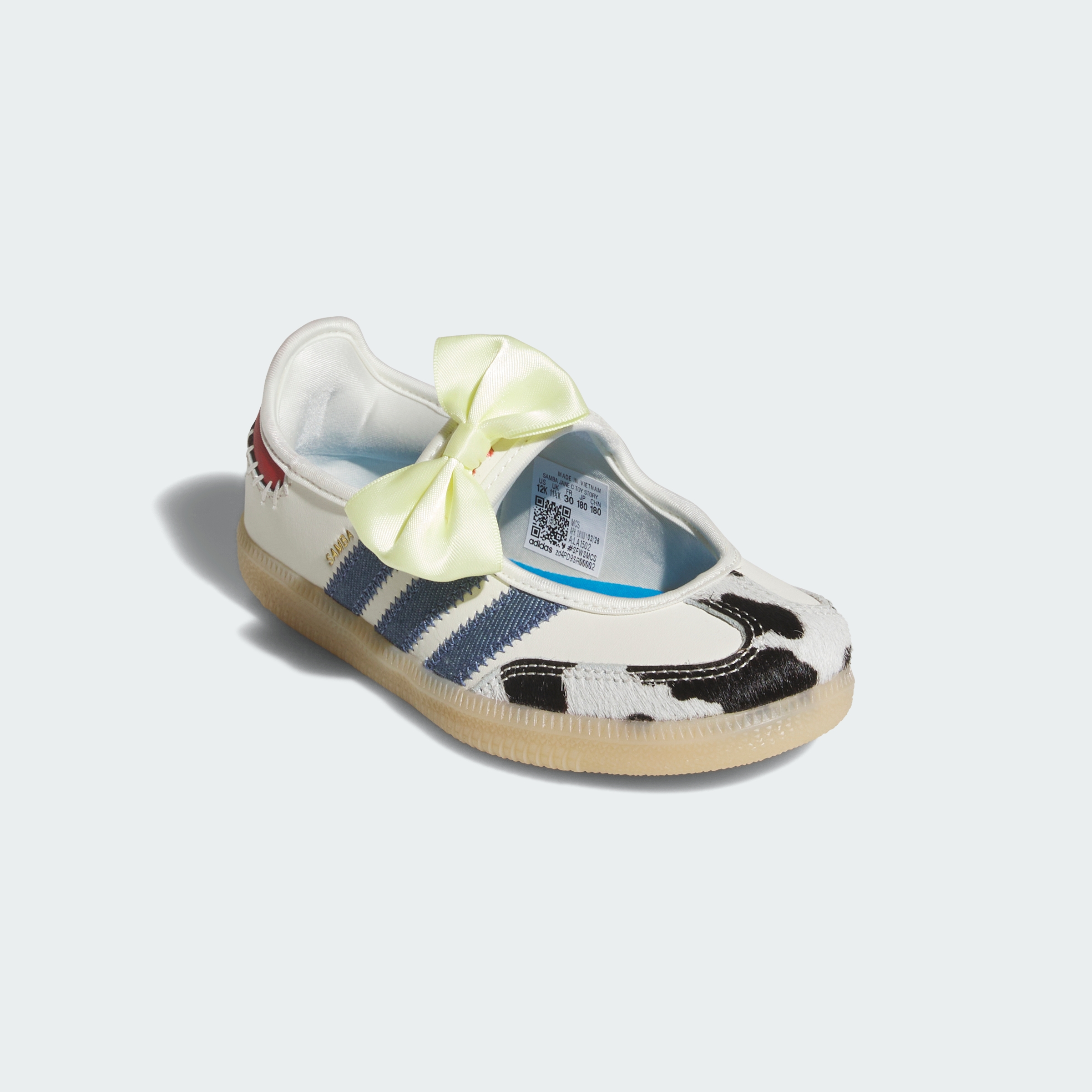 adidas ADIDAS PIXAR TOY STORY SAMBA JANE CHILD SHOES - Off White / Core Black / Gum - View 5