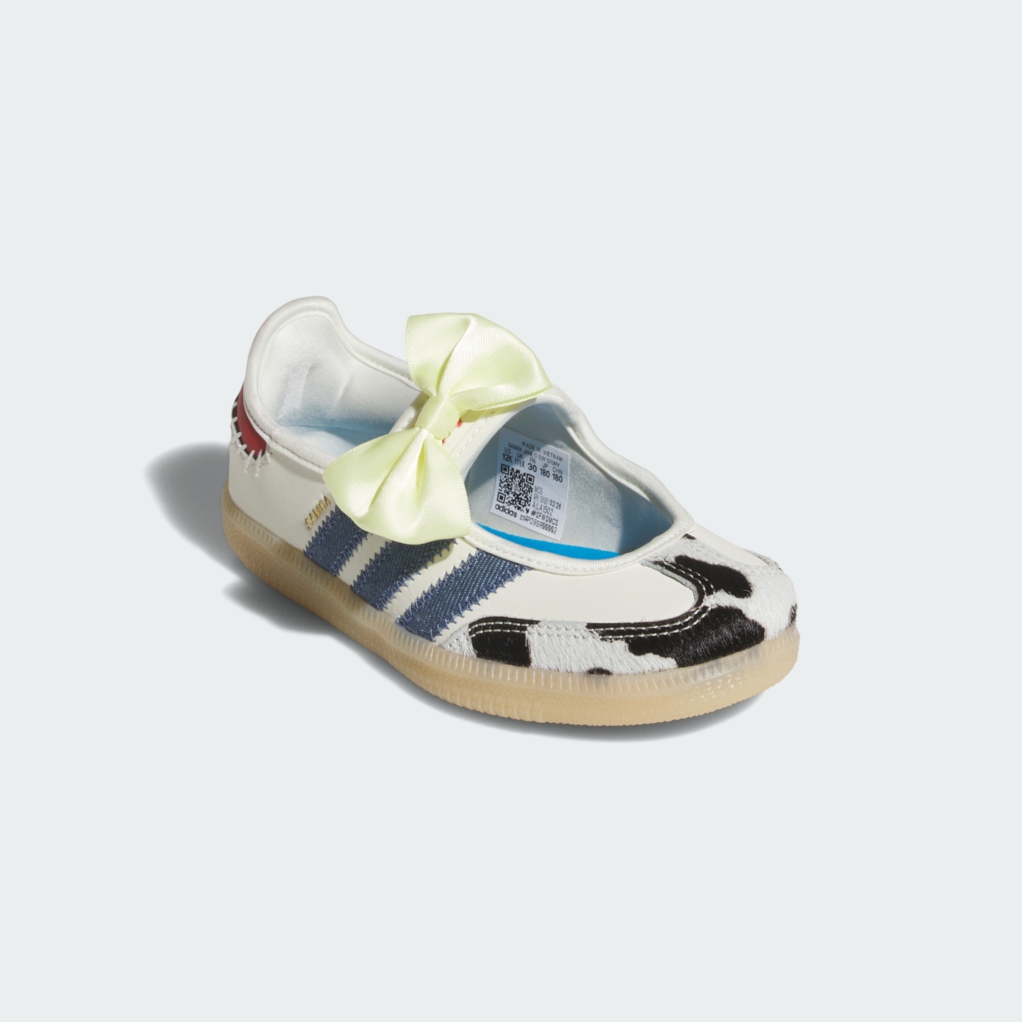 adidas ADIDAS PIXAR TOY STORY SAMBA JANE CHILD SHOES - Off White / Core Black / Gum - View 5