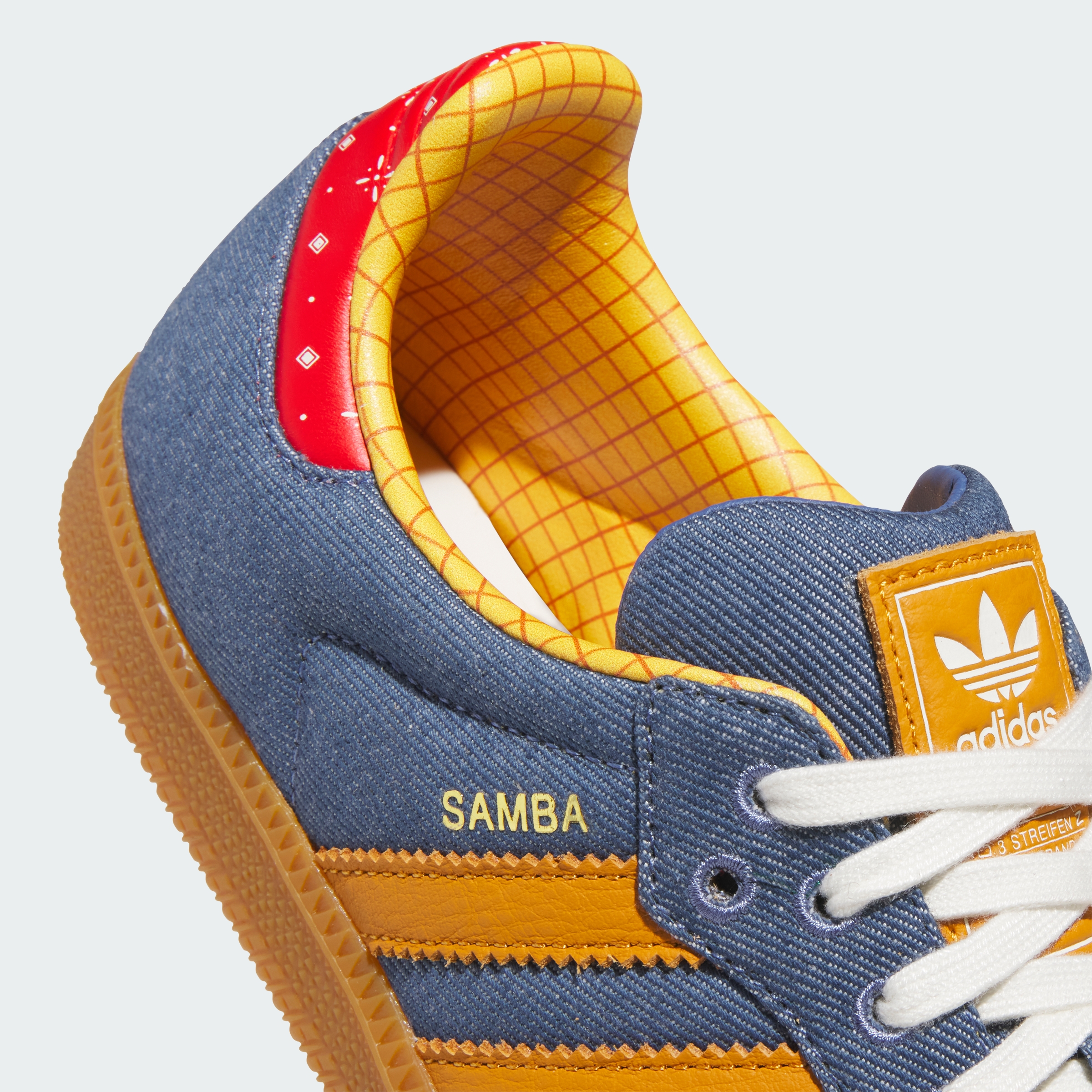 adidas ADIDAS PIXAR TOY STORY SAMBA OG SHOES - Crew Blue / Crew Yellow / Off White - View 9