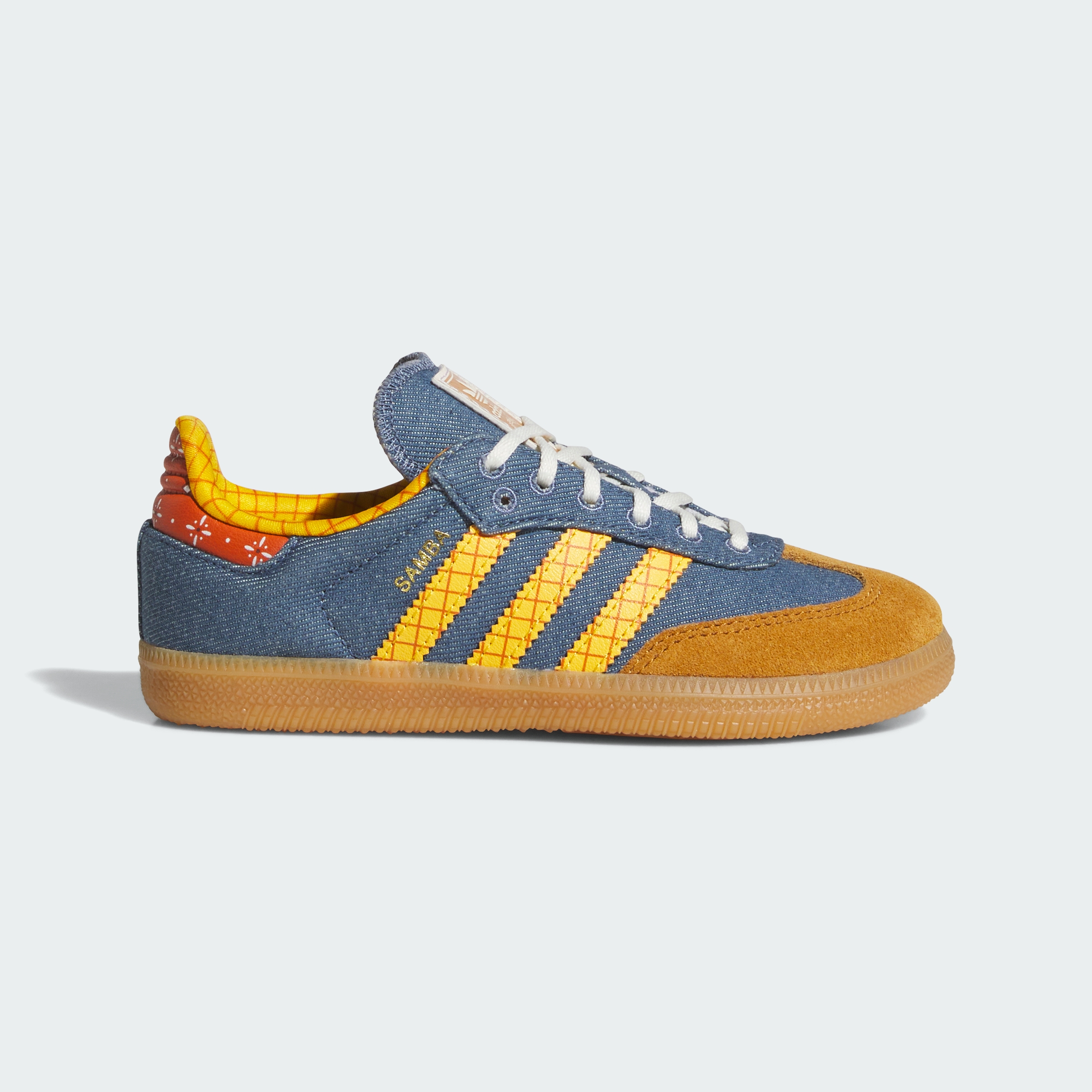 adidas ADIDAS PIXAR TOY STORY SAMBA OG SHOES CHILD - Crew Blue / Crew Yellow / Off White - View 3