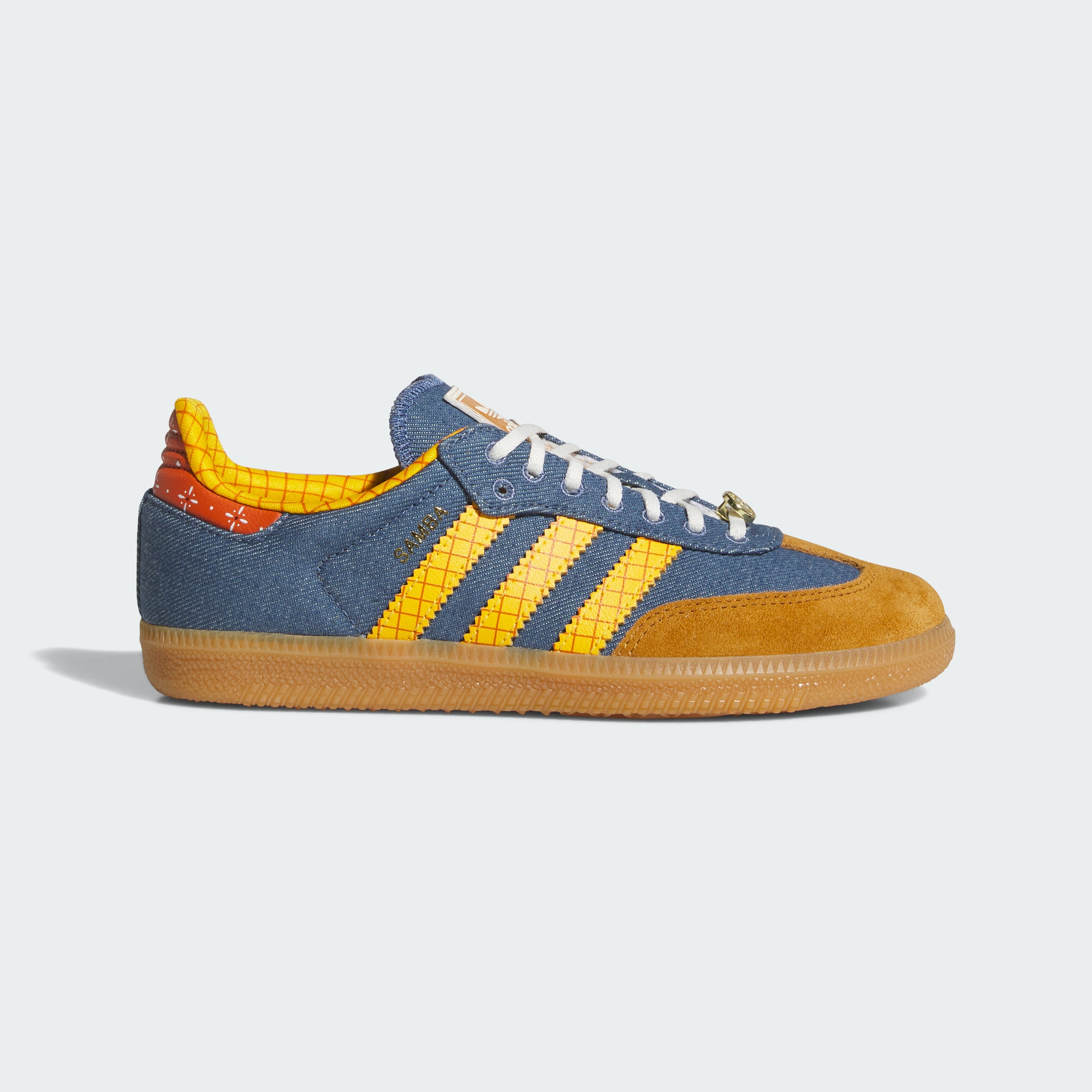 adidas ADIDAS PIXAR TOY STORY SAMBA OG SHOES JUNIOR - Crew Blue / Crew Yellow / Off White - View 3