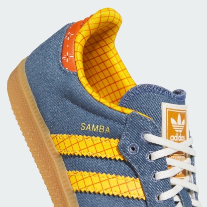 adidas ADIDAS PIXAR TOY STORY SAMBA OG SHOES JUNIOR - Crew Blue / Crew Yellow / Off White - View 9