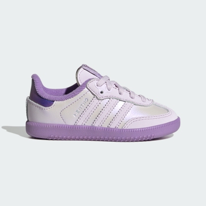adidas ADIDAS Pokémon SAMBA OG ELASTIC LACE SHOES - Ice Lavender / Ice Lavender / Violet Fusion - View 3