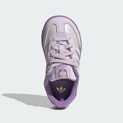 adidas ADIDAS Pokémon SAMBA OG ELASTIC LACE SHOES - Ice Lavender / Ice Lavender / Violet Fusion - View 4